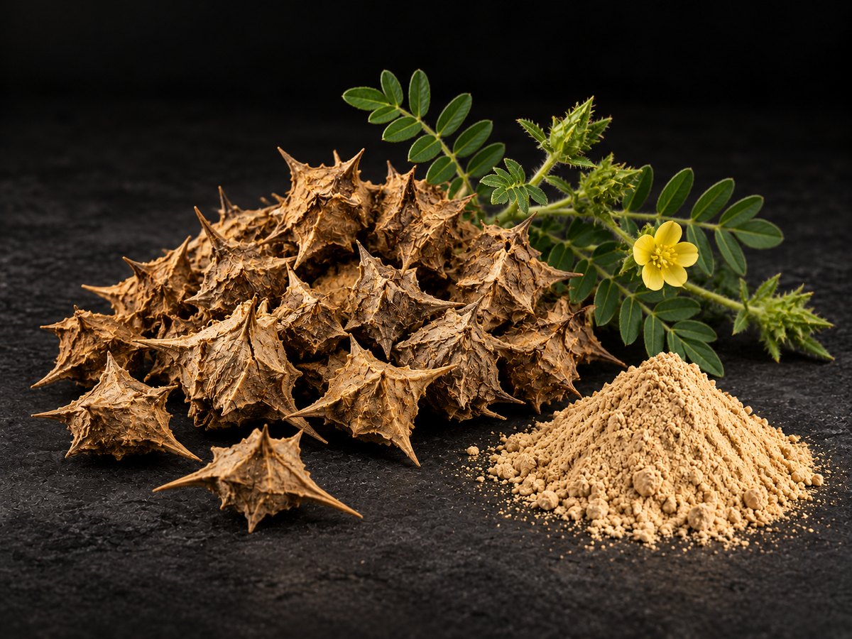 蒺藜的果实、枝叶与粉末